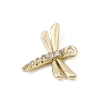 Brass Micro Pave Clear Cubic Zirconia Charms CU-CBA3D76-03G-01-2