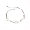 S925 Sterling Silver Double Layer Bracelets for Women CK7971-1-1