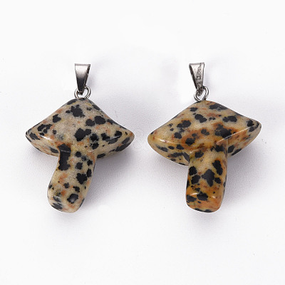 Natural Dalmatian Jasper Pendants X-G-R480-02E-1