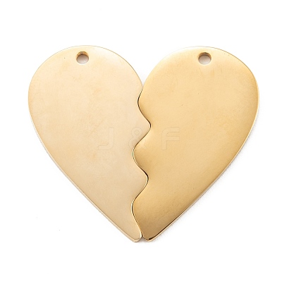 304 Stainless Steel Split Pendants STAS-G251-07D-G-1