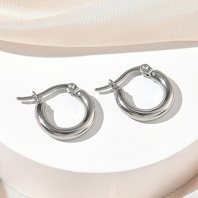 304 Stainless Steel Hoop Earrings for Women EJEW-A159-01P-1