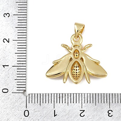 Brass Micro Pave Cubic Zirconia Pendants KK-D376-08G-1