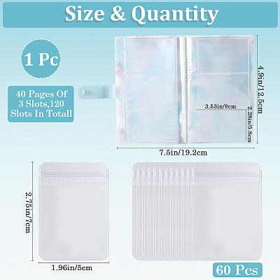 1Pc Transparent PP Plastic Photocard Storage Albums AJEW-CN0003-03A-1