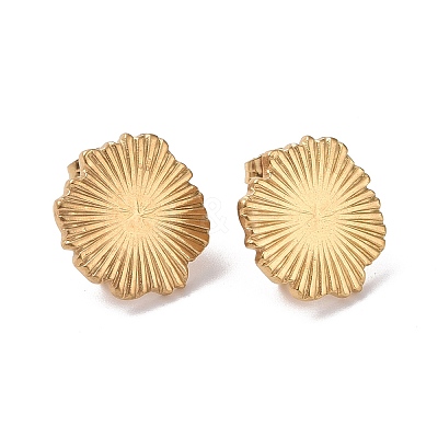Ion Plating(IP) 304 Stainless Steel Stud Earring Finding STAS-C059-01G-1
