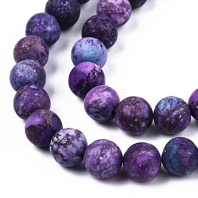 Natural American Turquoise Beads Strands G-S373-005A-8mm-1