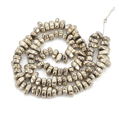 Electroplate Non-magnetic Synthetic Hematite Beads Strands G-T061-102M-1
