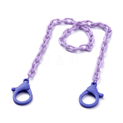 Personalized ABS Plastic Cable Chain Necklaces LS-NJEW-JN02849-04-1