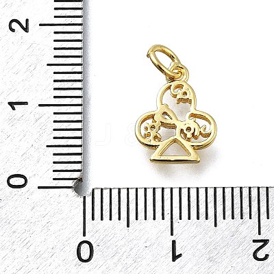Brass Micro Pave Cubic Zirconia Pendants KK-K400-46G-1