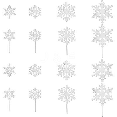 8 Sets 2 Style Acrylic Mirror Cake Toppers DIY-FH0004-90B-1