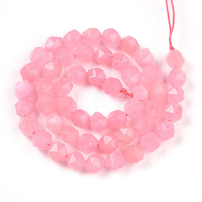 Dyed Natural White Jade Beads Strands G-T139-8mm-46U-1
