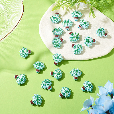 20Pcs Printed Opaque Acrylic Beads OACR-TA0004-73B-1