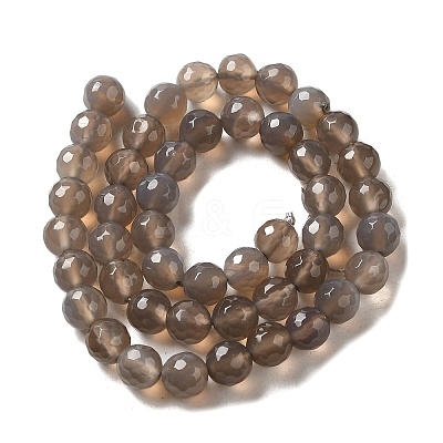 Natural Grey Agate Beads G-A046-1-1