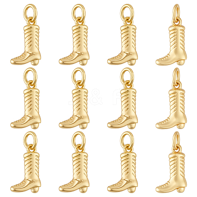 12Pcs Brass Charms ZIRC-BC00001-27G-1