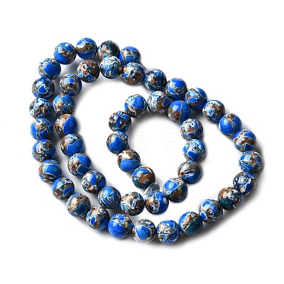 Dyed Natural Magnesite Beads Strands G-L617-D01-8mm-02-1