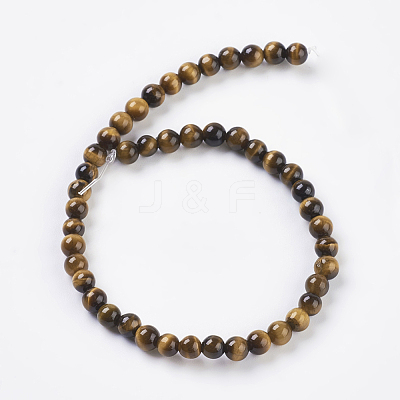 Natural Tiger Eye Beads Strands X-G-G099-4mm-5-1