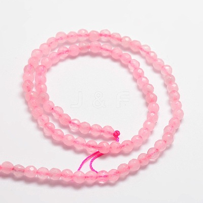 Dyed Natural White Jade Round Beads Strands X-G-E311-4mm-01-1