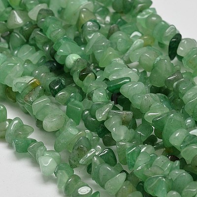 Chip Natural Green Aventurine Beads Strands G-N0134-10A-1