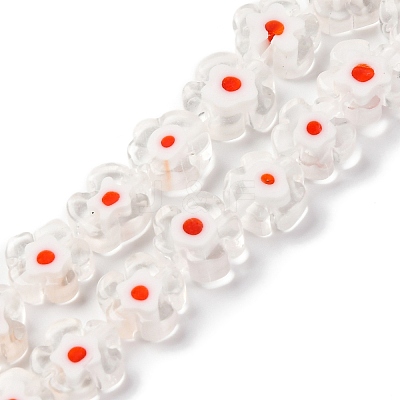 Handmade Millefiori Lampwork Beads Strands LAMP-G164-03M-1