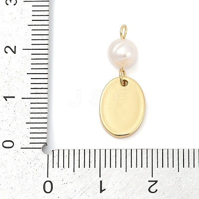 Natural Cultured Freshwater Pearl & Brass Pendants KK-U062-14G-02-1