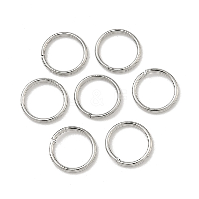 Tarnish Resistant 304 Stainless Steel Open Jump Rings X-STAS-J013-10x1mm-01-1