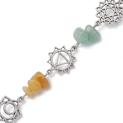 Teardrop Glass with Alloy Pendant Decoraton HJEW-JM02156-1