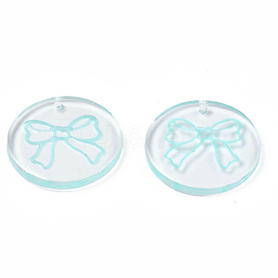Transparent Resin Pendants RESI-N030-006A-1