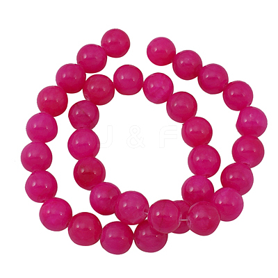 Natural Yellow Jade Beads Strands JBR8mm-21-1