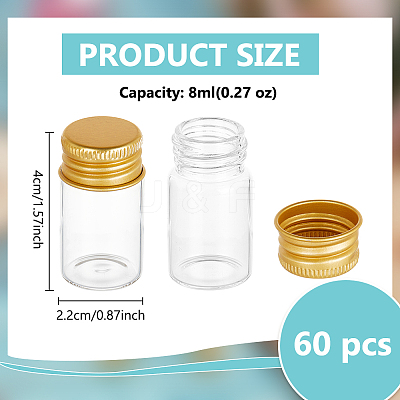 Glass Bottles Bead Containers CON-BC0007-63A-1