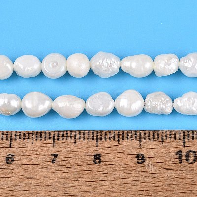 Natural Baroque Keshi Pearl Beads Strands PEAR-N031-01E-1