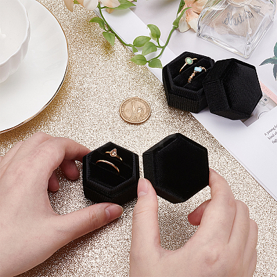 Polyester Velveteen Ring Storage Boxes CON-WH0123-28A-1