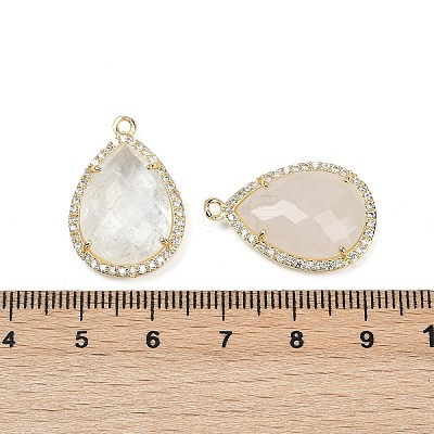 Natural Quartz Crystal Faceted Pendants G-I382-05G-10-1