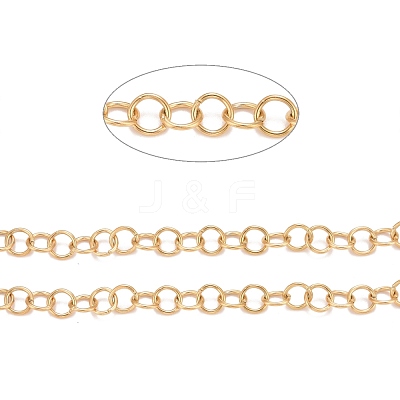 PVD Vacuum Plating 304 Stainless Steel Rolo Chains CHS-F011-08D-G-1