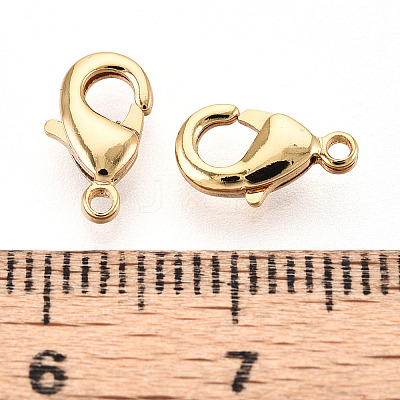 Brass Lobster Claw Clasps KK-YW0004-01A-G-1