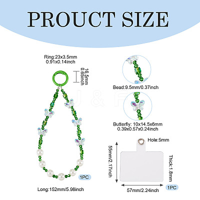 Resin Beads Mobile Straps AJEW-TAC0006-10B-1