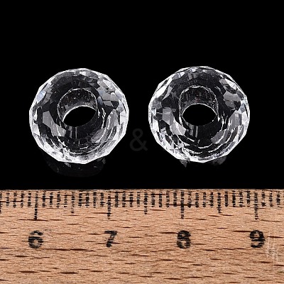 Transparent Glass European Beads GPDL-Q024-14mm-A11-1