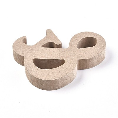 Ampersand Unfinished Wood Decoration DIY-WH0162-64-1