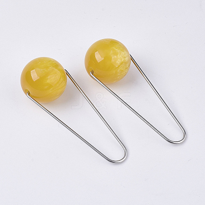 Imitation Gemstone Style Two Tone Acrylic Big Pendants LS-X-STAS-S079-136G-1