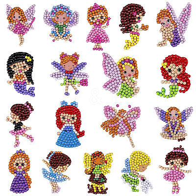 DIY Diamond Painting Stickers Kits For Kids DIY-SC0011-46-1