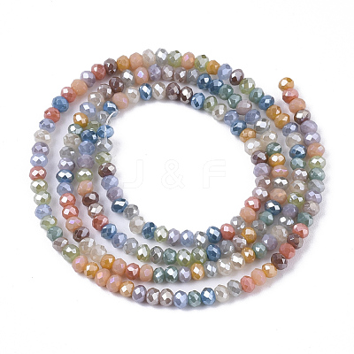 Electroplate Glass Beads Strands EGLA-S192-001A-A02-1