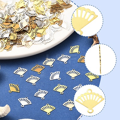 200Pcs 5 Colors Brass Laser Cut Hollow Connector Charms KK-FS0001-71-1