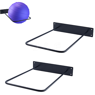 Iron Wall Mounted Sport Ball Storage Holder AJEW-WH0596-658-1