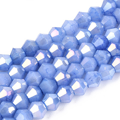 Ombre Effect Dyed Glass Beads Strands LS-GLAA-T025-4mm-09I-1