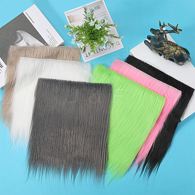 Faux Fur Squares Fabric BJEW-WH0515-11D-1