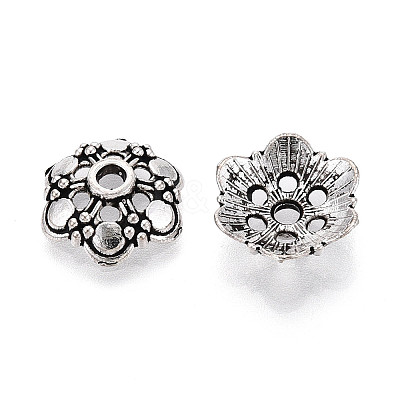 Tibetan Style Alloy Bead Caps TIBEB-T004-20AS-1
