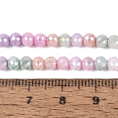 Anti-Tarnish Electroplate Glass Beads Strands EGLA-N027-02A-04-1