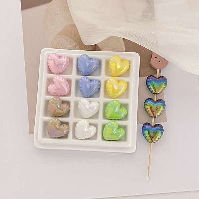 UV Plating Opaque Acrylic Beads OACR-N163-15-1