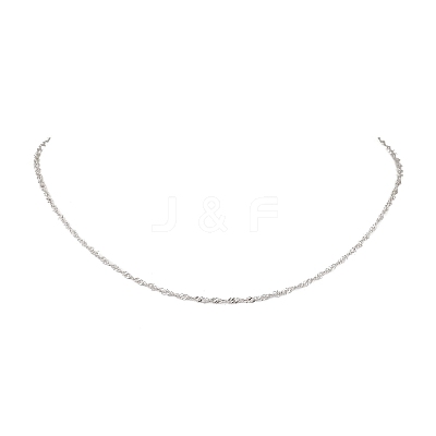 304 Stainless Steel Singapore Chain Necklaces NJEW-JN05167-02-1