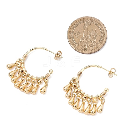 Brass Teardrop Chandelier Earrings EJEW-TA00784-1