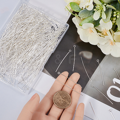 600Pcs 3 Styles Brass Eye Pin KK-SP0001-75S-1