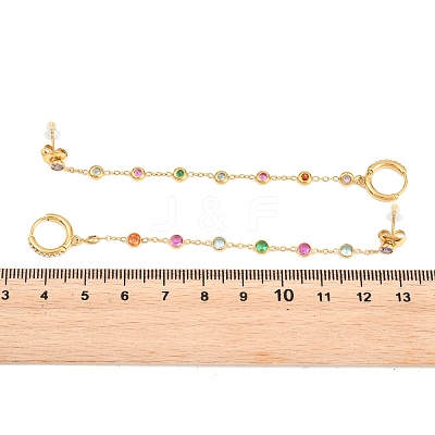 304 Stainless Steel Rhinestone Hoop Earrings EJEW-A161-04G-02-1